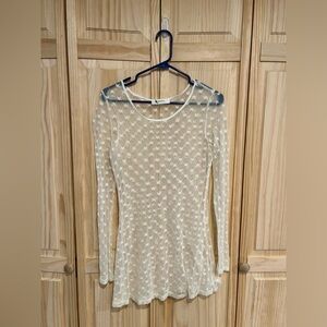 Elegant Cream Sheer Blouse
